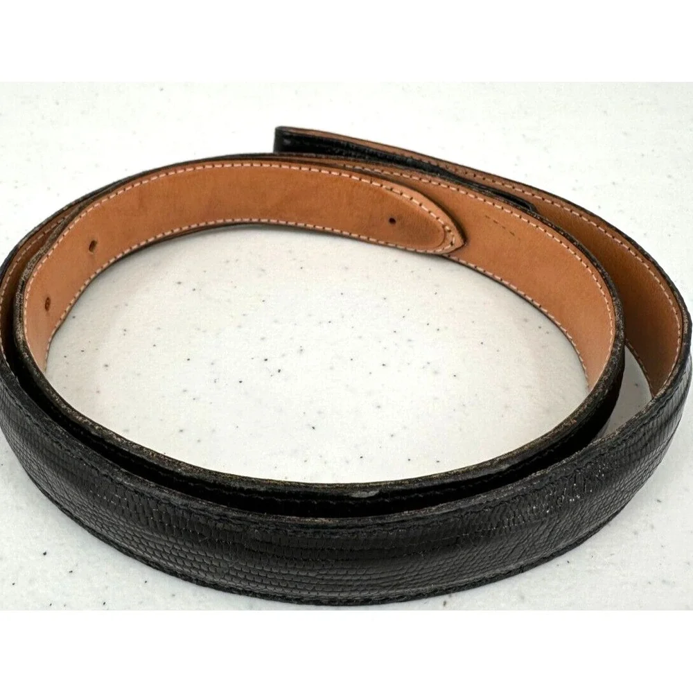 James‎ Reid Ltd. Womens Waist Belt Strap Black Reptile Genuine Leather Size 29